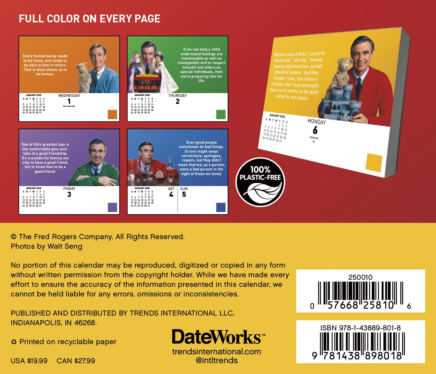 2025 Mister Rogers Day-at-a-Time Box Calendar - Image 8