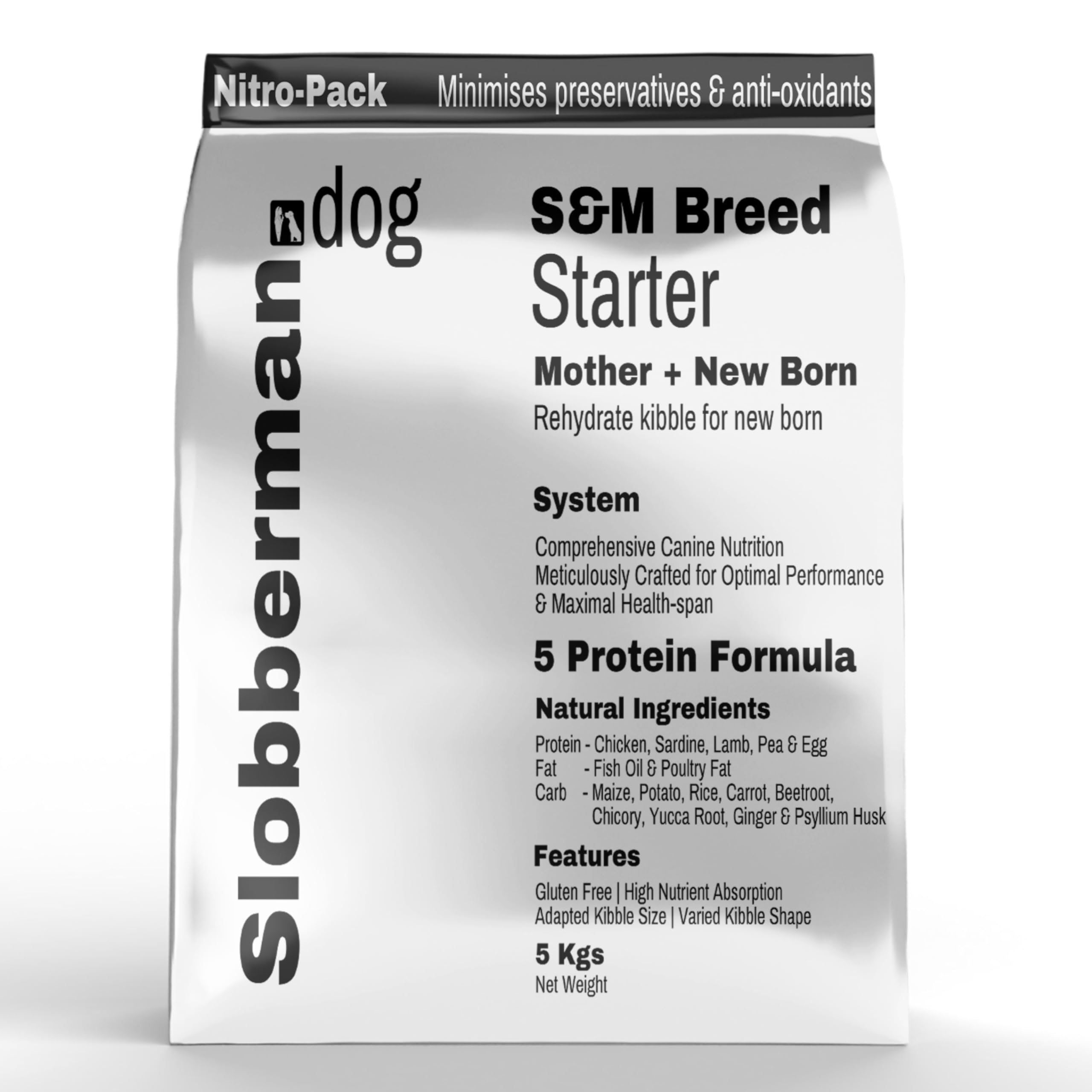 Slobberman.dog Small & Medium Breed Starter Dry Dog Food for Mother & Newborn | High Protein | Gluten Free | Omega 3 | No Poop Smell (B0DF7KZTNK) Amazon Price History, Amazon Price Tracker