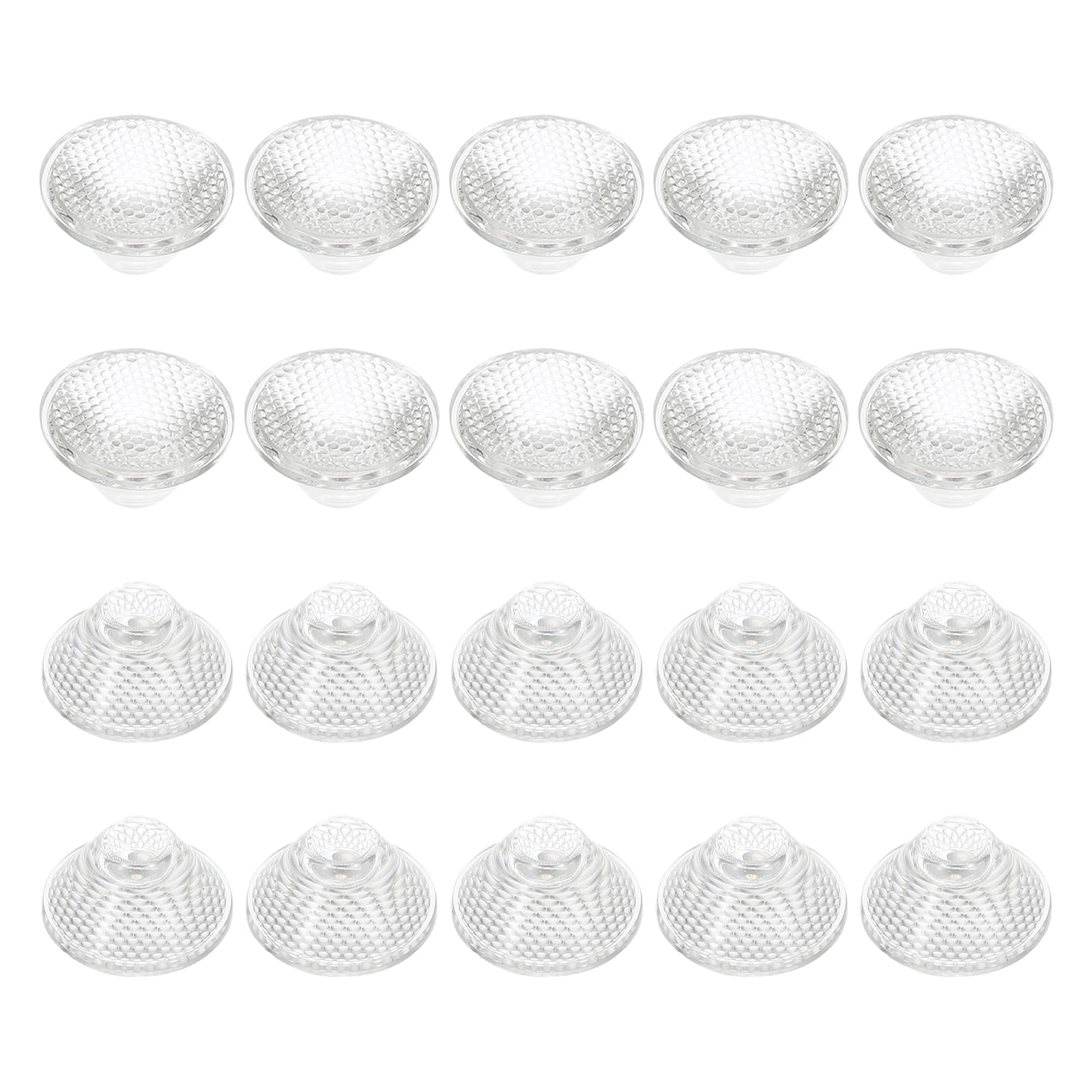 PATIKIL 60 Degree 20mm High Power LED Lens, 20 Pcs Clear Acrylic Optical PMMA Bead Surface Lenses for 1W-5W LED Light, Spotlight, Panel