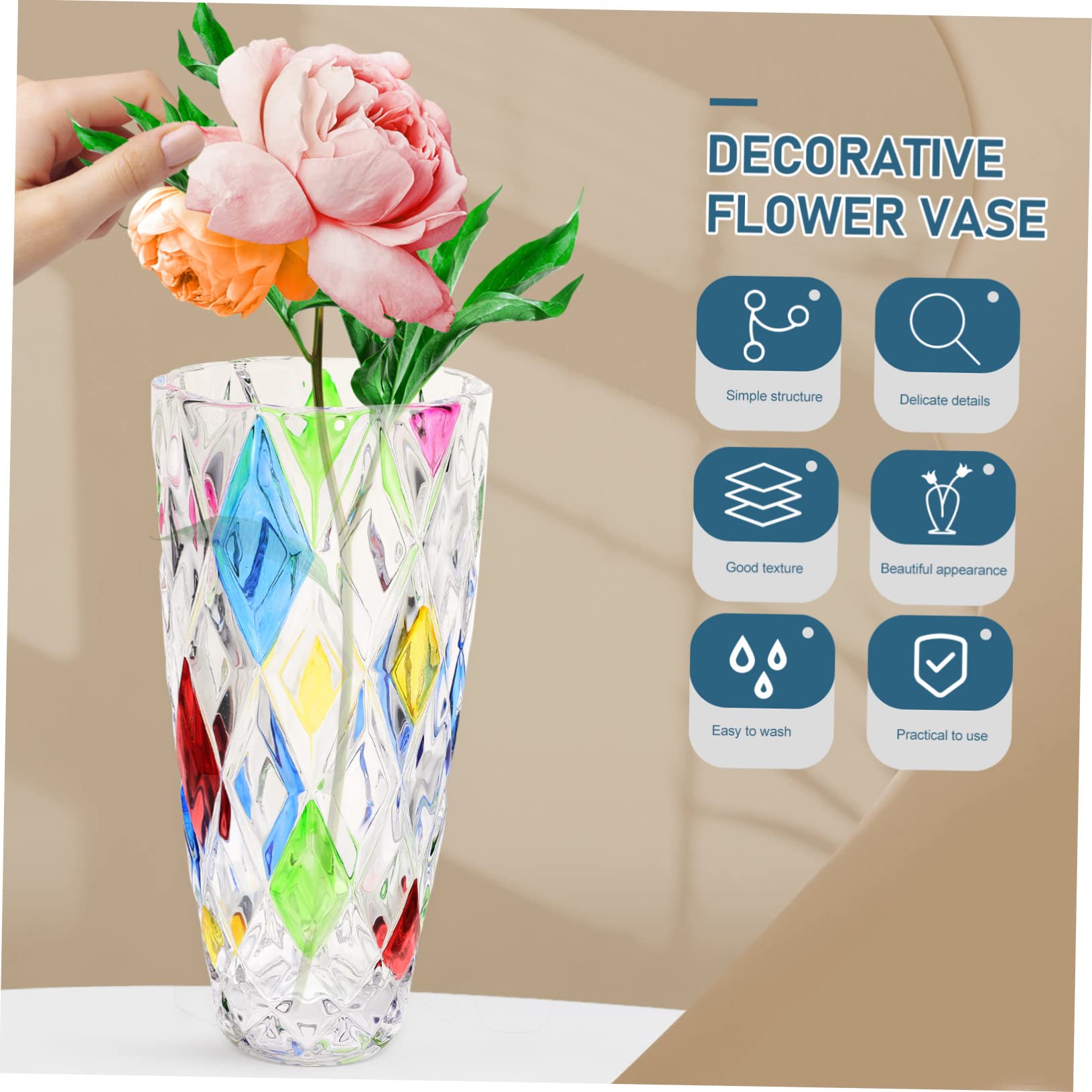 DECHOUS Vase Hydroponique Verre Vase à Fleurs pour Maison Contenant à Fleurs Décoratif pour Table