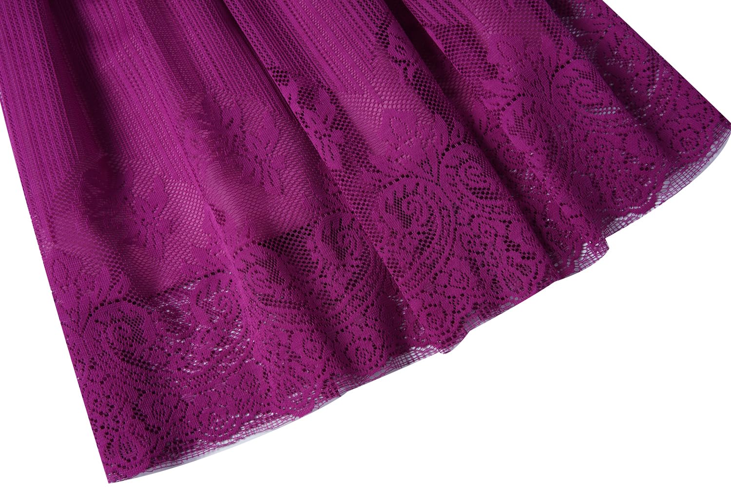 BONNY BILLY Weihnachtskleid Mädchen Festliches Kleid Mädchen Lang Langarm Hochzeit Spitze Tüll