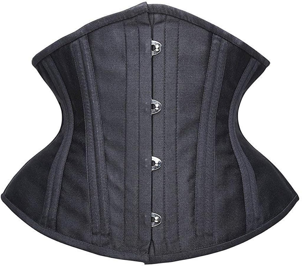 SHAPERX Women's Heavy Duty Corset Double Steel Boned Waist Trainer Corsets Underbust Body Shaper at  Women’s Clothing store