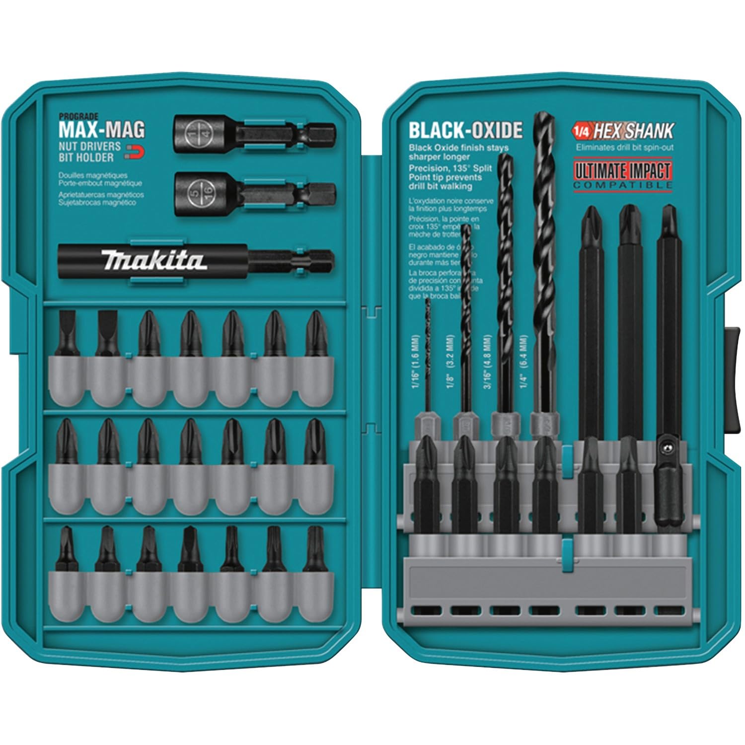 Makita T-01373 38 Piece Impact Drill-Driver Bit Set