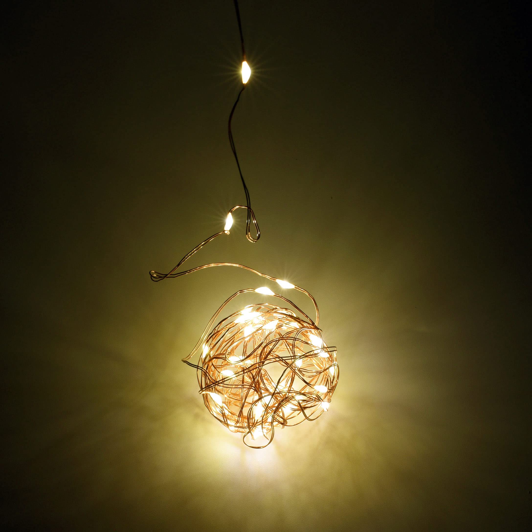 Karlling LED-Lichterkette Batteriebetrieben – 4,8 M, 8 Blinkmodi, Mit Timer, Rot