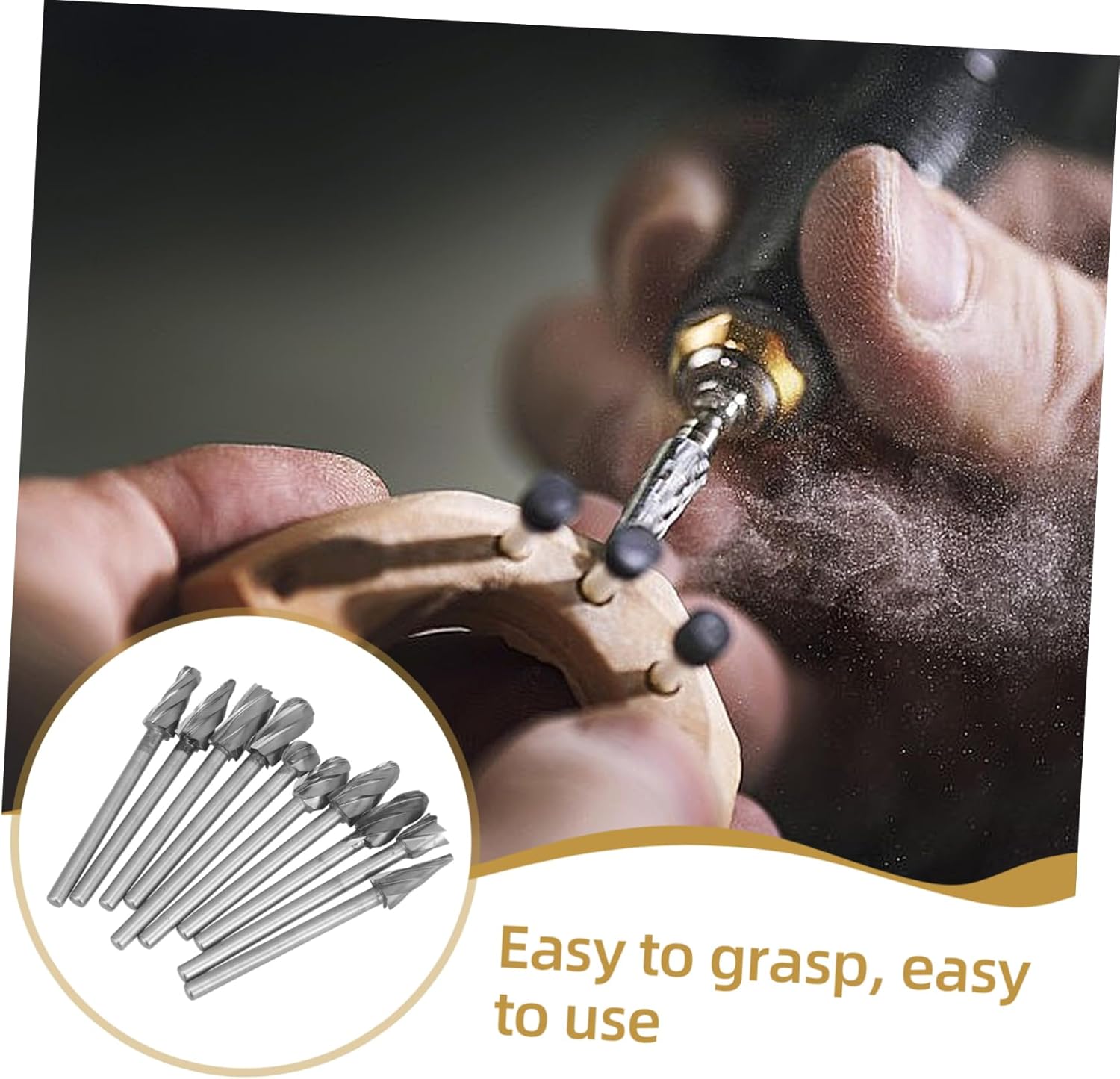 30pcs Carbide Rotary Burr Set for Carving Polishing Drilling Versatile Die Bits for Work for Diy Jewelry Making and Engineering Projects