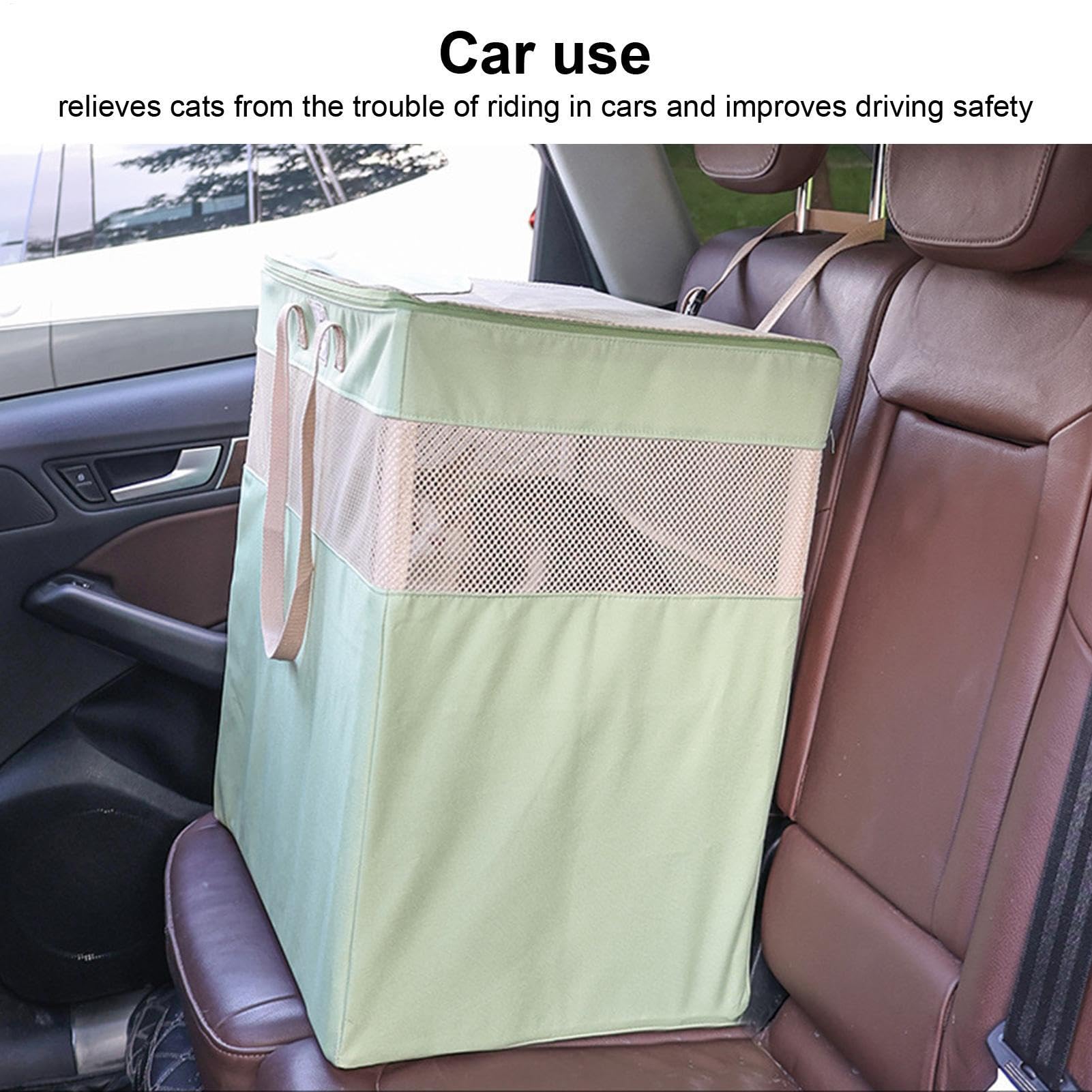 【Auto Tiertransporter,Hundeautositz | Hunde Autositz Erhöhung Autositz | Hunde Autositze Doppelschicht - Tragetasche mit atmungsaktivem Mesh, Sitzhängematte Tasche