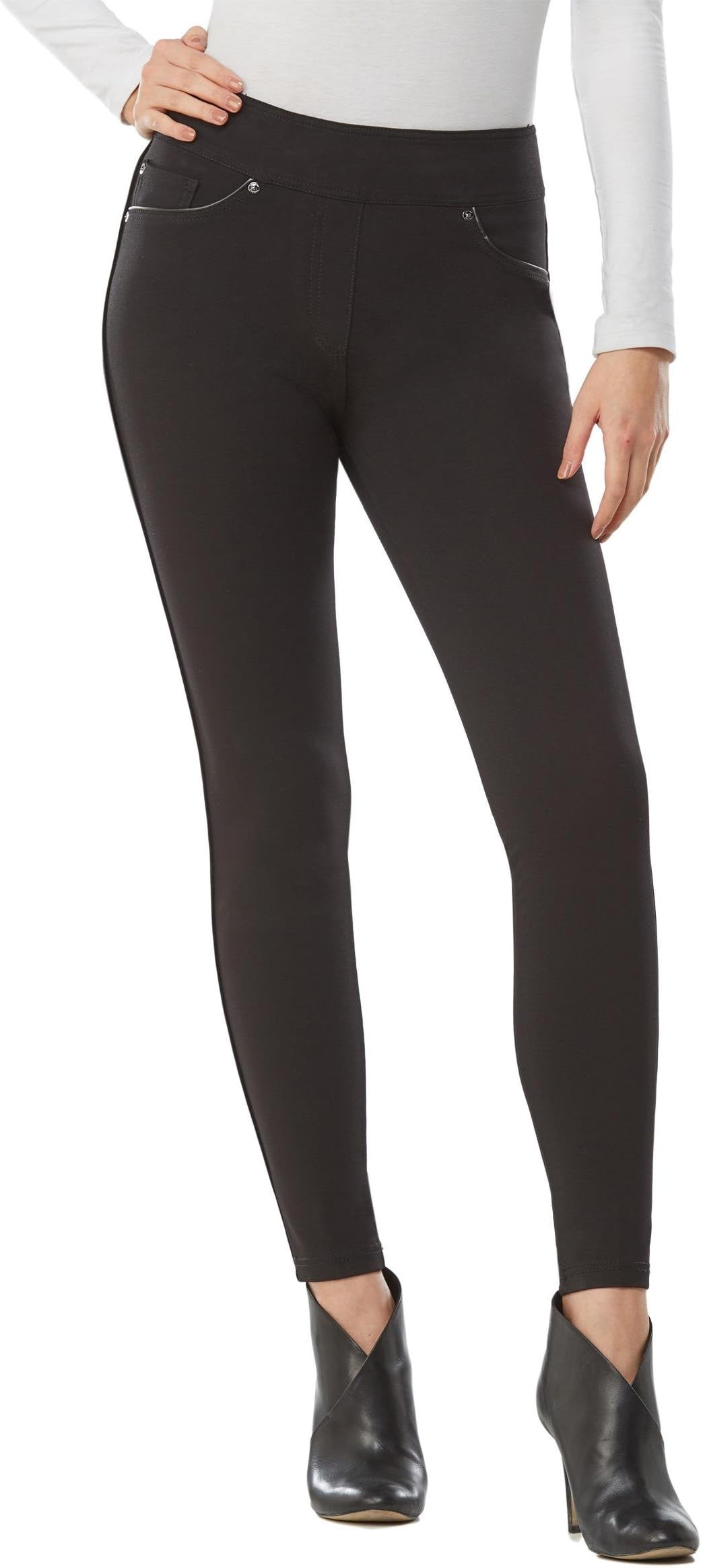 NYGARD SLIMSPlus Jegging With Piping Black 3X
