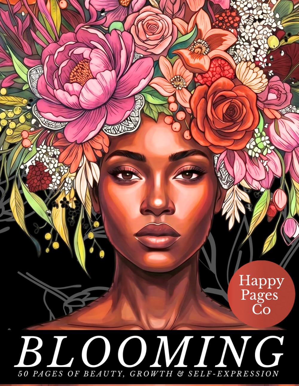 Blooming: 50 Pages of Beauty, Growth & Self-Expression | Adult Coloring Book