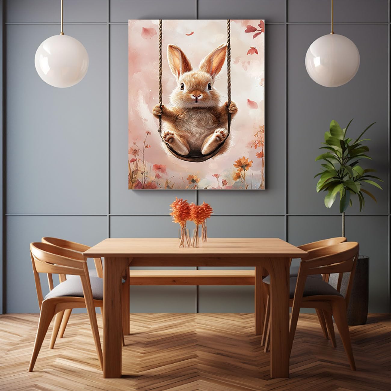 Amazon.co.jp: NEKAOEU(ネカオウ) 動物壁画の装飾 抽象画, かわいい