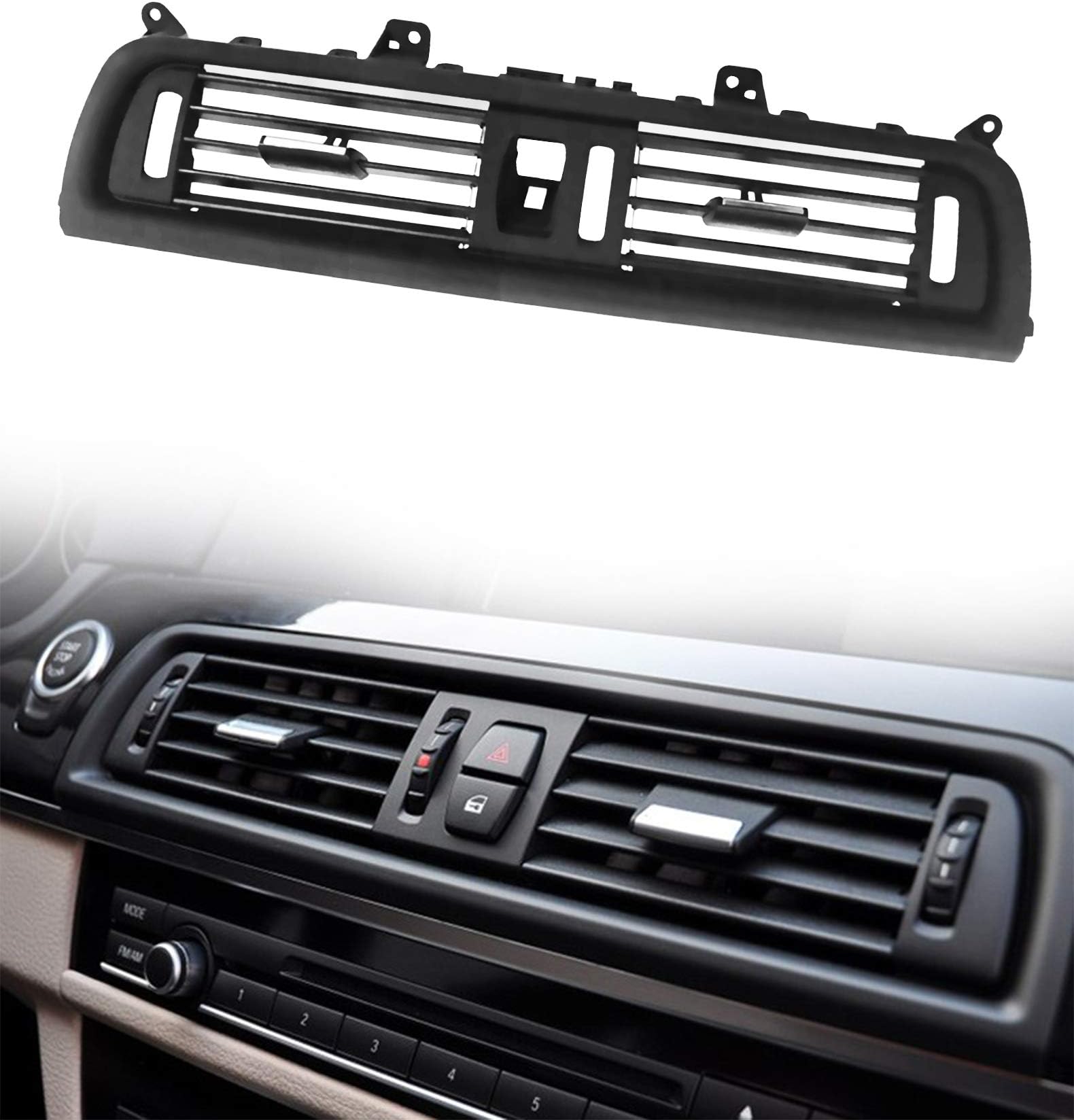 Air Vent Conditioning Front Interior Central Air Grille Compatible with BMW 5 Series 520, 523, 525, 528, 530, 535, 550 F10/F11 2010-2016