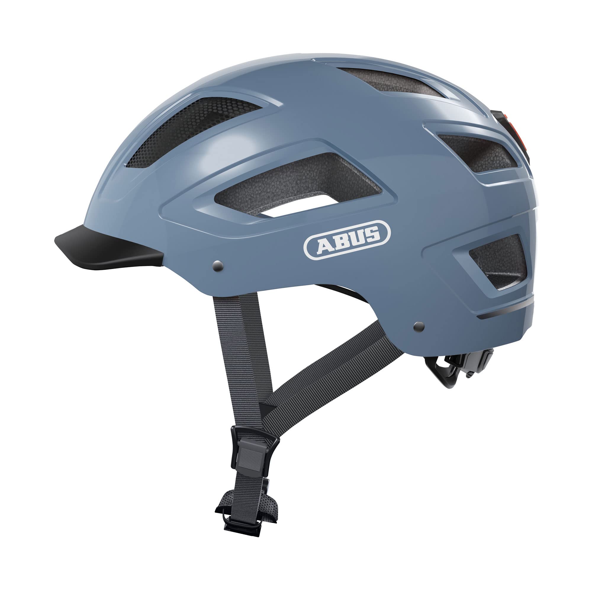 ABUS Hyban 2.0 city helmet - bike helmet with rear light, ABS hard shell, good fit - for men and women