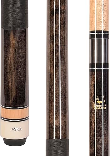 Miniatura 8 de ASKA L2 - Taco de billar de 2 piezas, arce canadiense Hard Rock de 58 pulgadas, punta dura de 0.512 in Negro