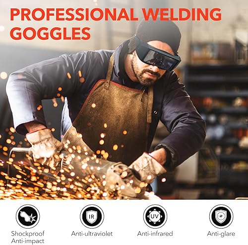 Miniatura 8 de Gafas de soldadura con oscurecimiento automático para hombres, con energía solar, color verdadero, sombra 11, gafas de soldadura, gafas de seguridad