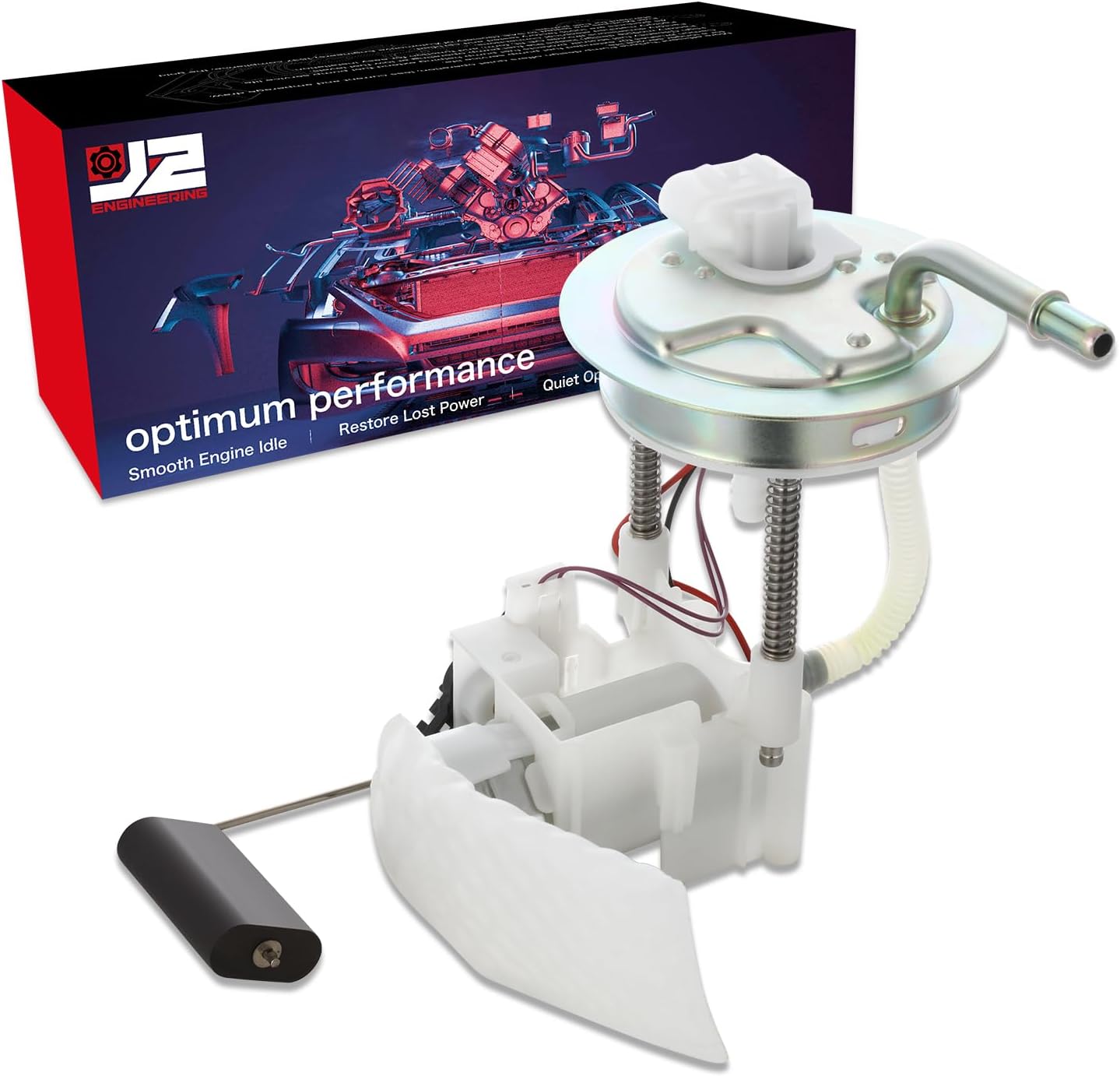 J2 Engineering Electric Fuel Pump Module Assembly Compatible with 02-03 Avalanche 1500 Suburban 1500 Yukon XL 1500 Escalade Replace P1245M BP3556M P75023M E3556M, J2-FPM-0135