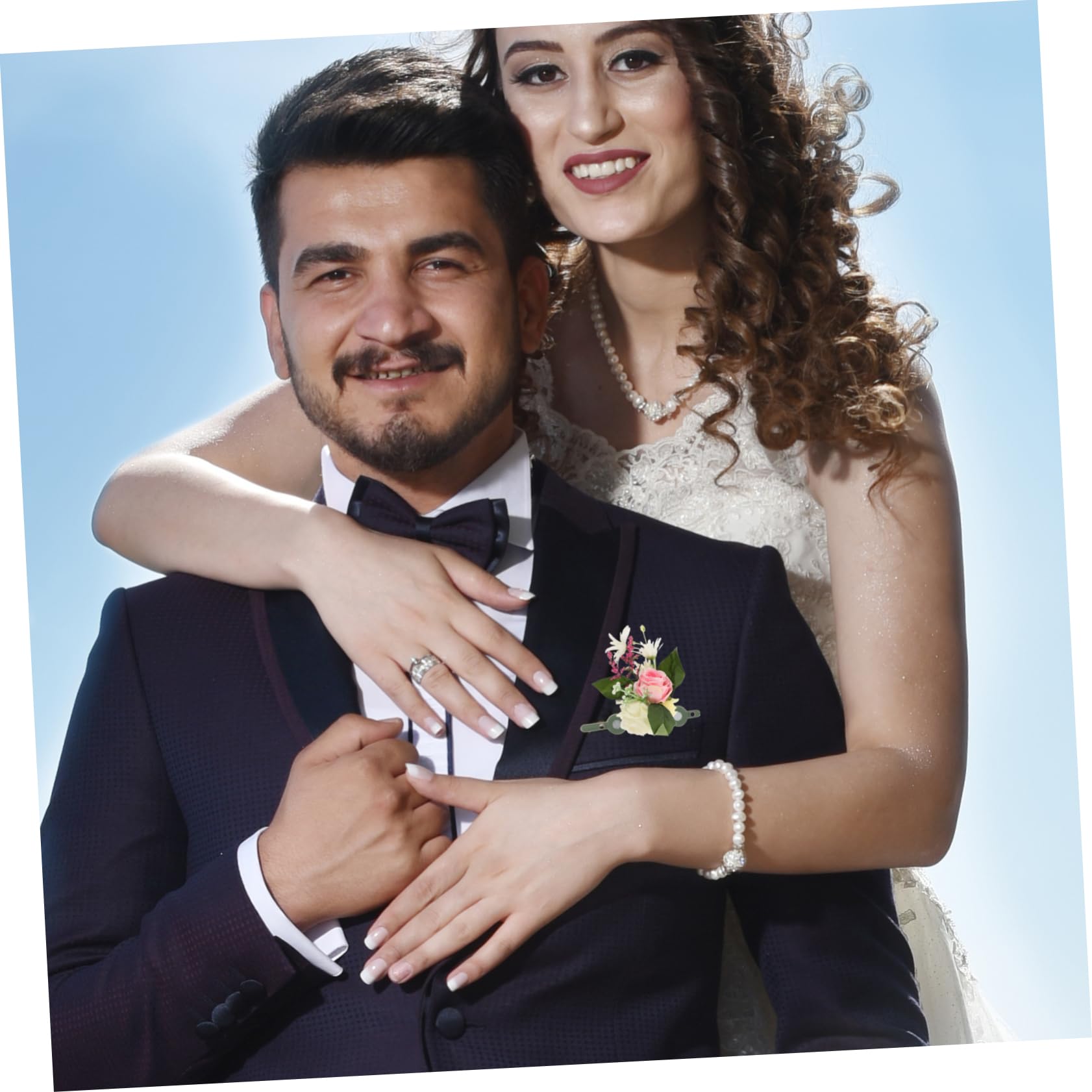 PACKOVE Anstecker Blumen 30 Paar Magnet Brosche Magnete Lieferungen Für Handgelenkkorsagenarmbänder Magnetisches Armband Ansteckblume Magnet Korsage-Armband Grüne Armbänder Abs Kleidung Herz Braut