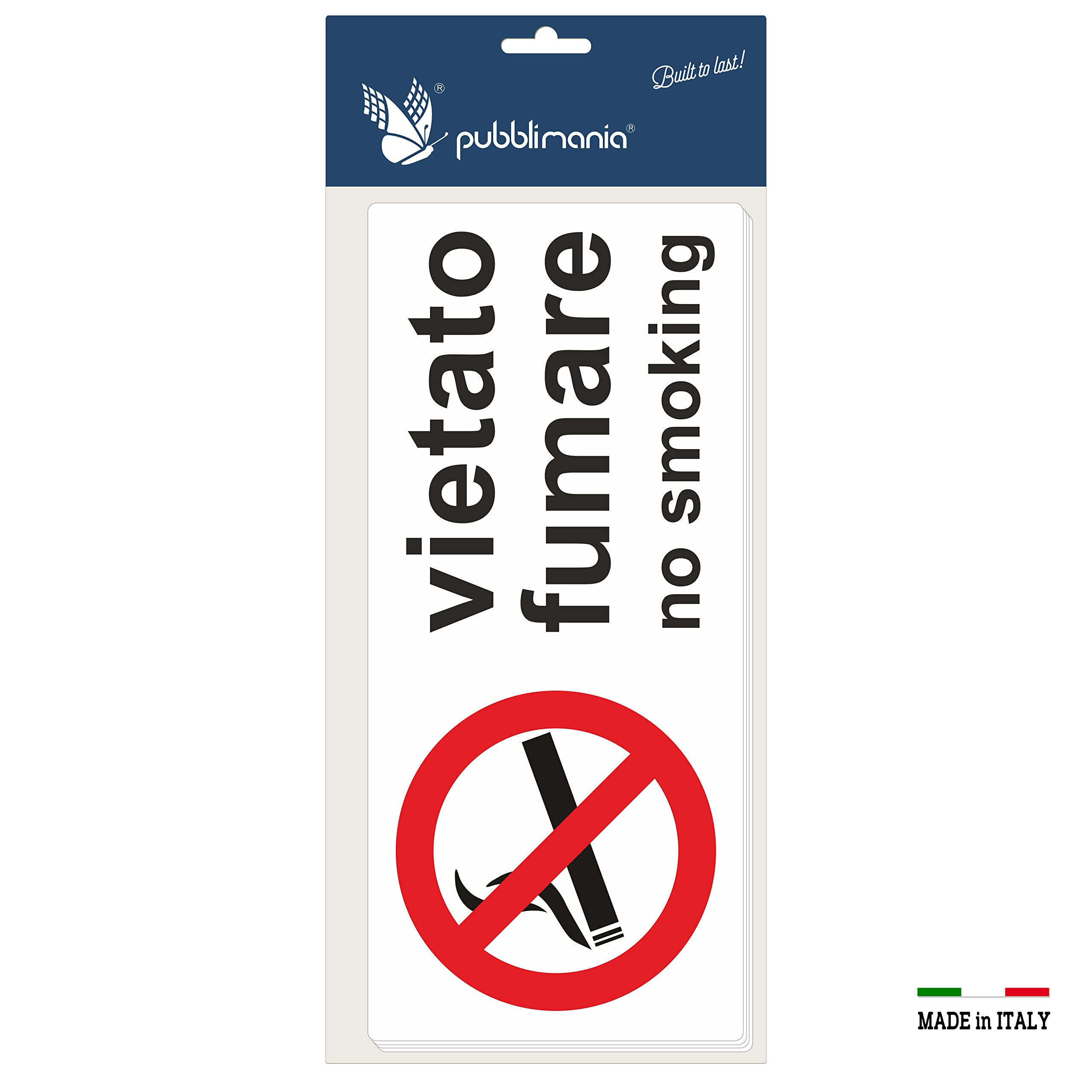 Adesivi VIETATO FUMARE 15x5cm - Set 4 Pezzi, Resistente Per Interni Ed Esterni - Foto 6