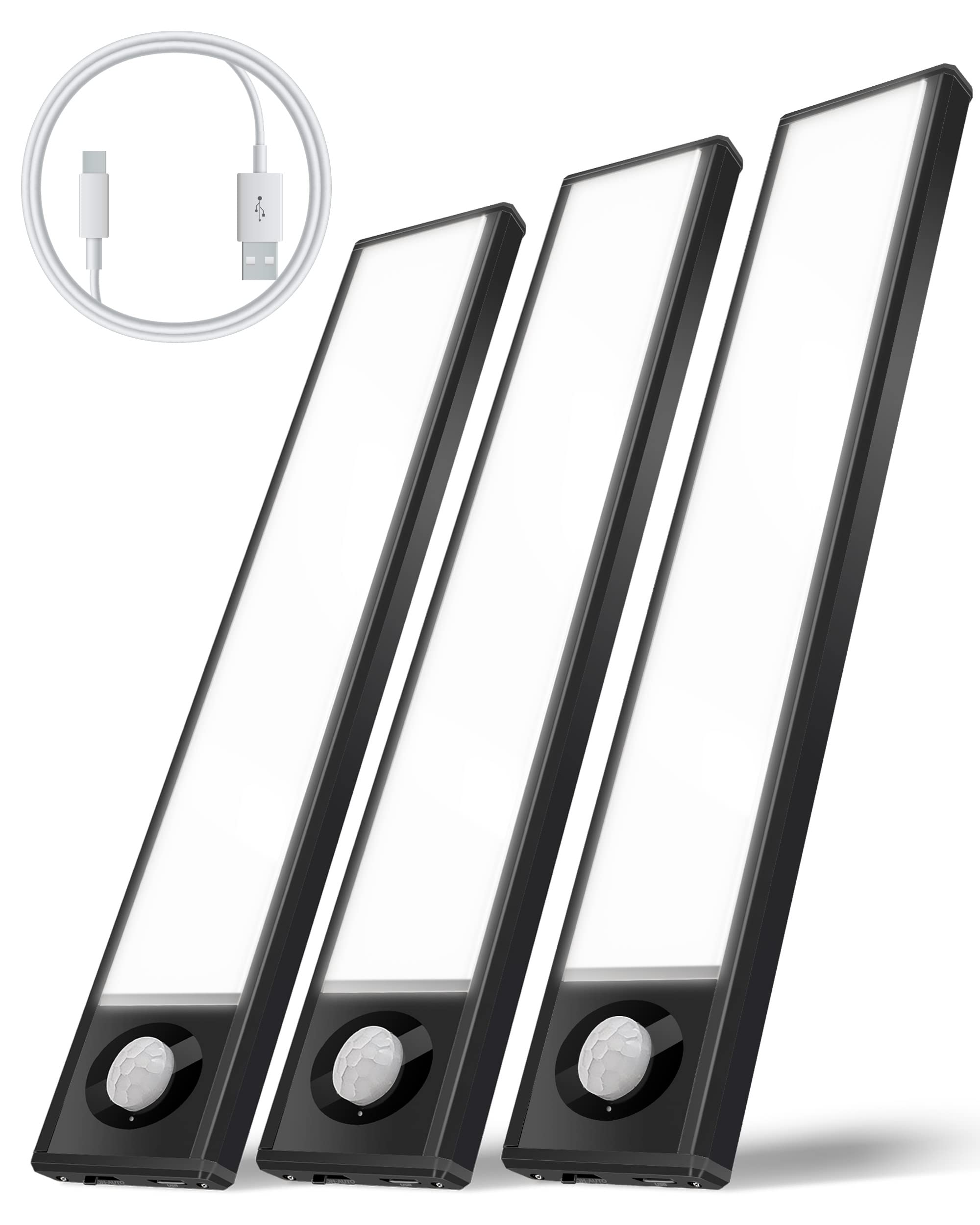 Cheri Bliss 31 LED Under Cabinet Lighting, Motion Sensor Light Indoor, Closet Lights and Under Counter Lights for Kitchen, Under Cabinet Lights Wireless Rechargeable Night Light for Drawer, Stairs