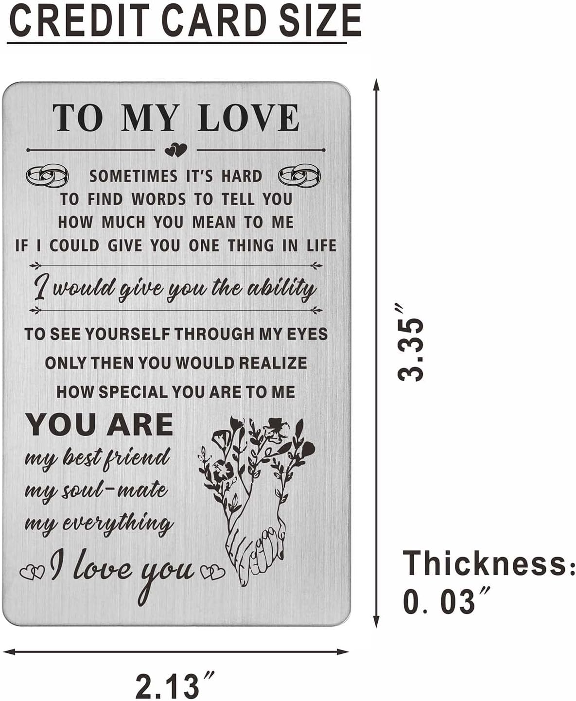 Resdink I Love You Gifts for Her Women, Romantic Wedding Anniversary Card for Girlfriend Wife, I Love You Always and Forever, Valentine's Mother's Day Christmas Birthday Card for Wife Girlfriend Woman - Image 3