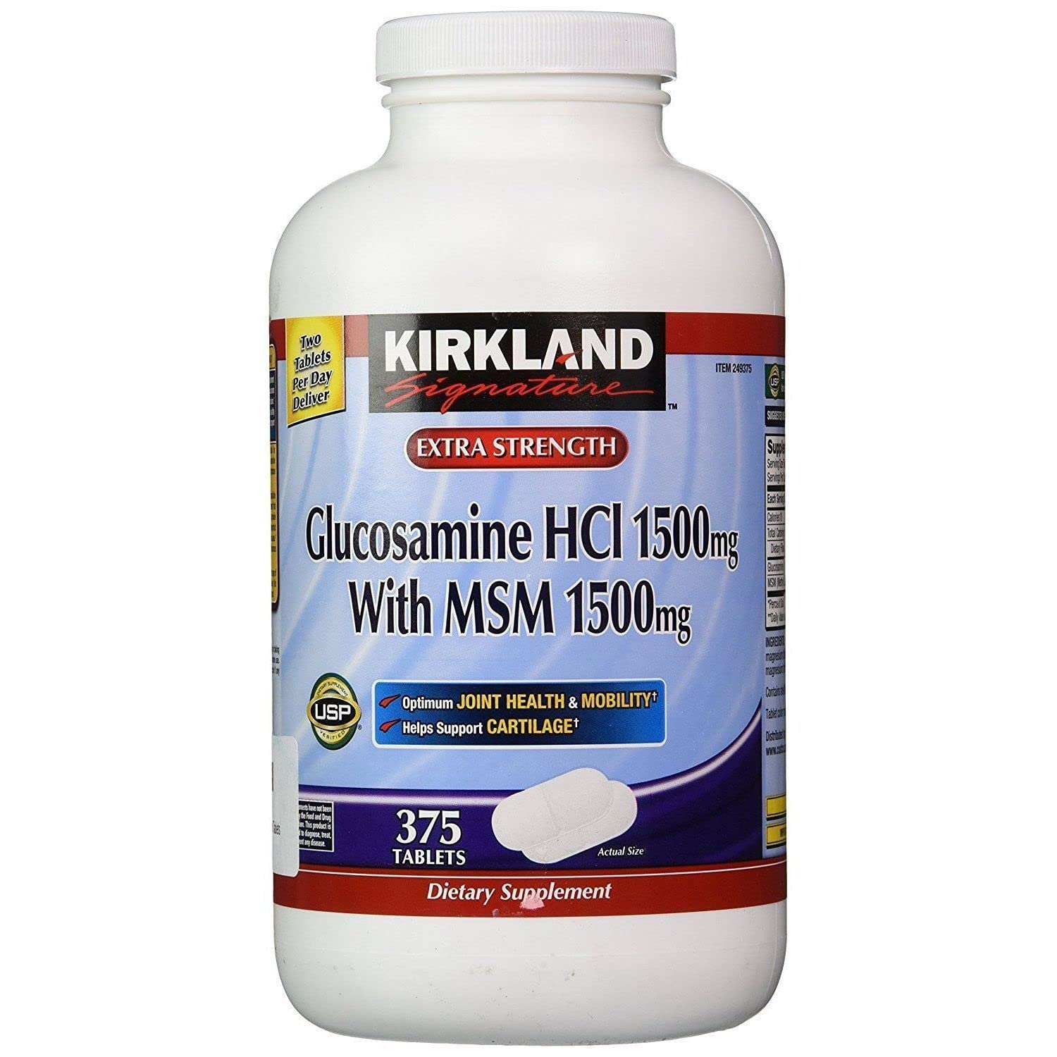 Kirkland Signature Extra Strength Glucosamine Hci 1500Mg, With Msm 1500