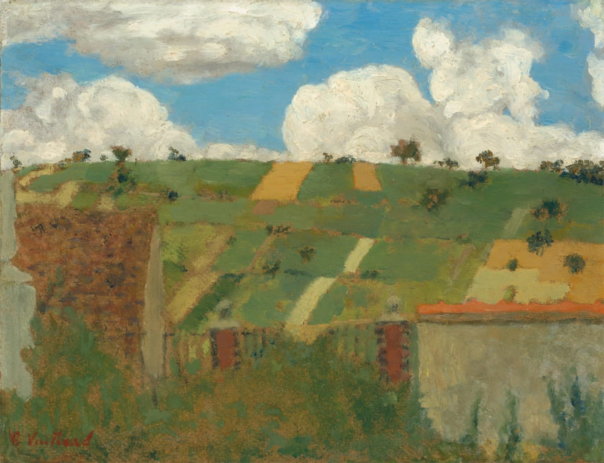 POSTERIIk Vintage Classic Picture Landscape Artwork Landscape of the Ile De France by Edouard Vuillard Portrait Canvas Painting for Office Home Decor 60x90cm