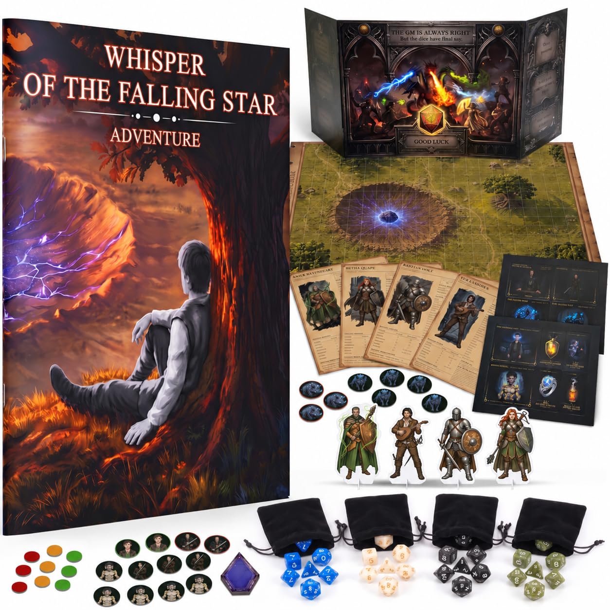 Starter Set Compatible with Dungeons and Dragons, RPG Board Game Kit