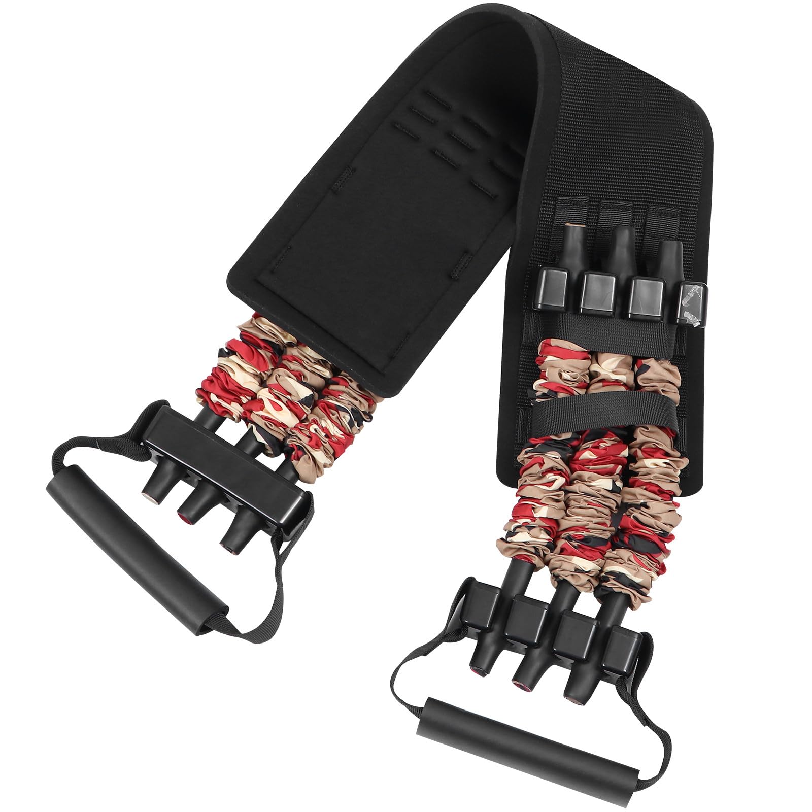 iplusmile 36kg Flame Camo Chest Expander Resistance Band for Bench Press, Elastic Pulling Rope Strength Training Equipment for Pectoral Muscle Workout and Bodybuilding