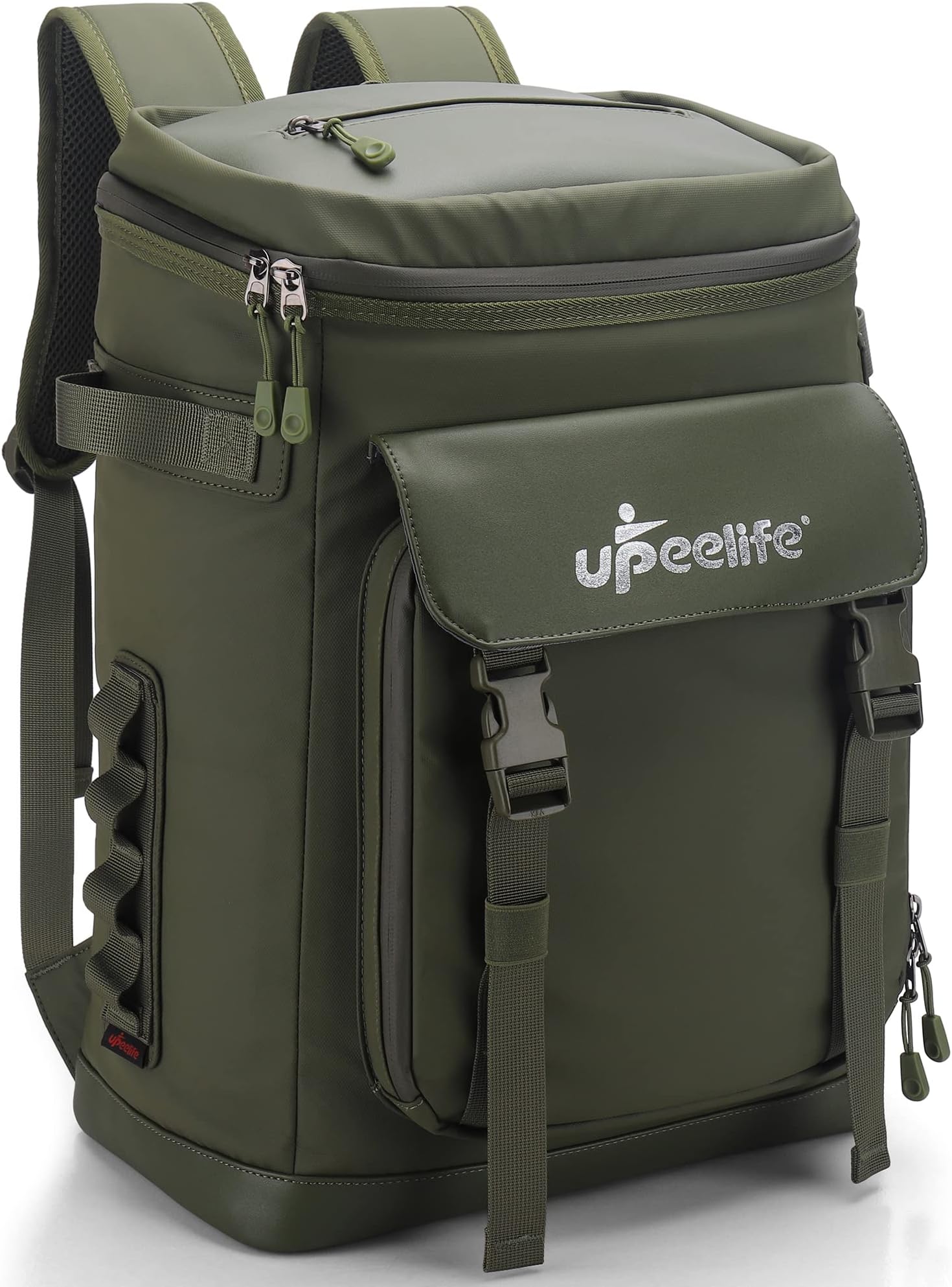 Upeelife Cool Backpack 30 L with Picnic Deck Attachment Strap, Waterproof Picnic Backpack Cool Bag Large Backpack for Cooling, Warm and Fresh Food When Camping, Hiking, Beach, Fishing