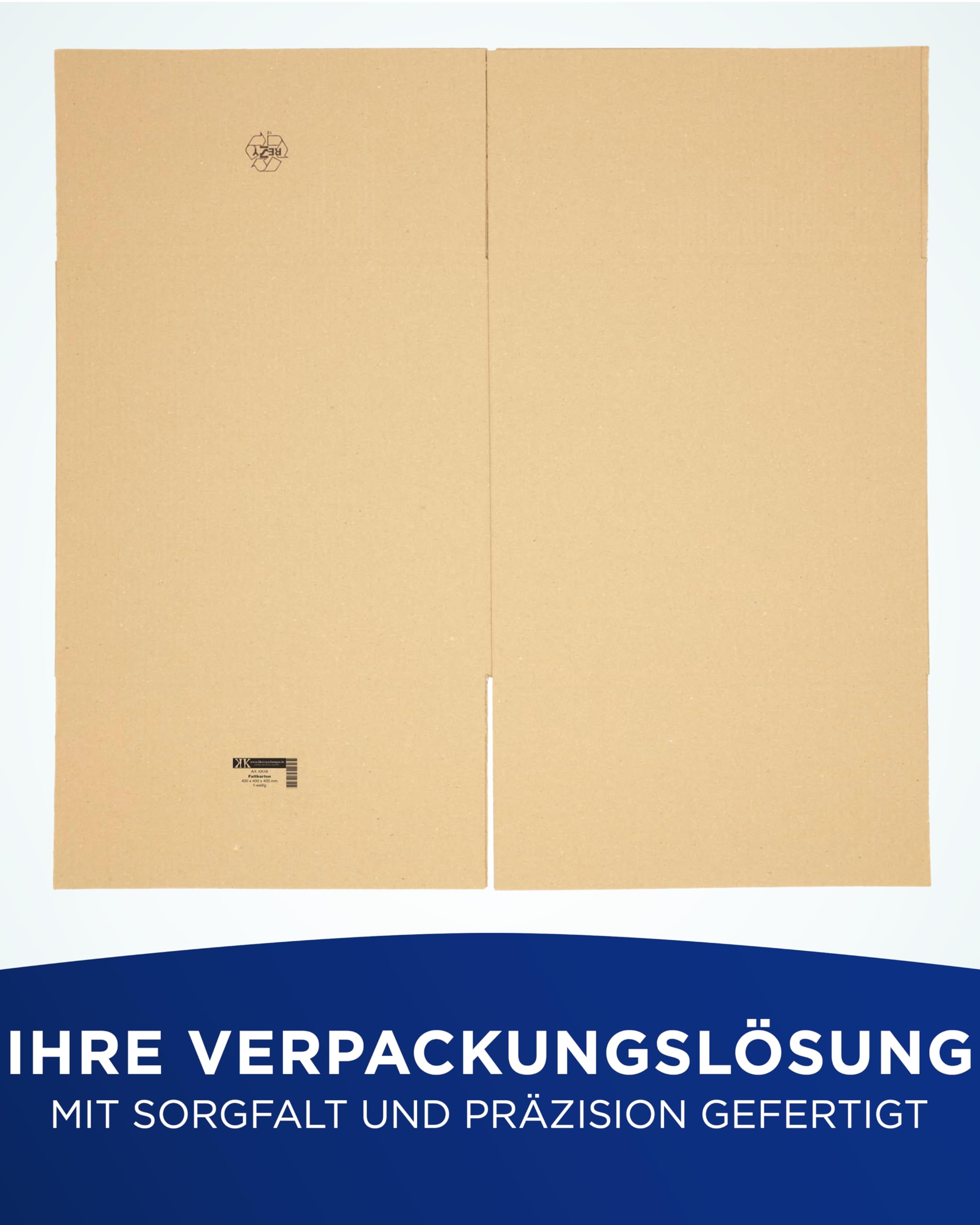 KK Verpackungen Versandkartons 400 x 400 x 400 mm Braun 1-wellig (Außenmaß 405 x 405 x 415 mm) | 20 Stück, Faltkartons Kartons für Versand als DHL Paket Hermes Paketklasse M DPD GLS Paketklasse XL