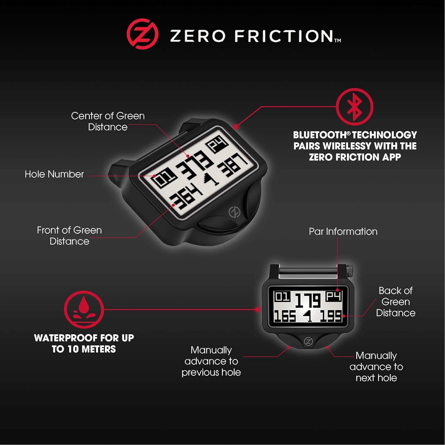 80% Off Discount Zero Friction Distance Pro Cabretta GPS Golf Glove, Reads Out Front, Center and Back of The Green, Bluetooth Technology, GL20002, White, Universal-Fit, One Size