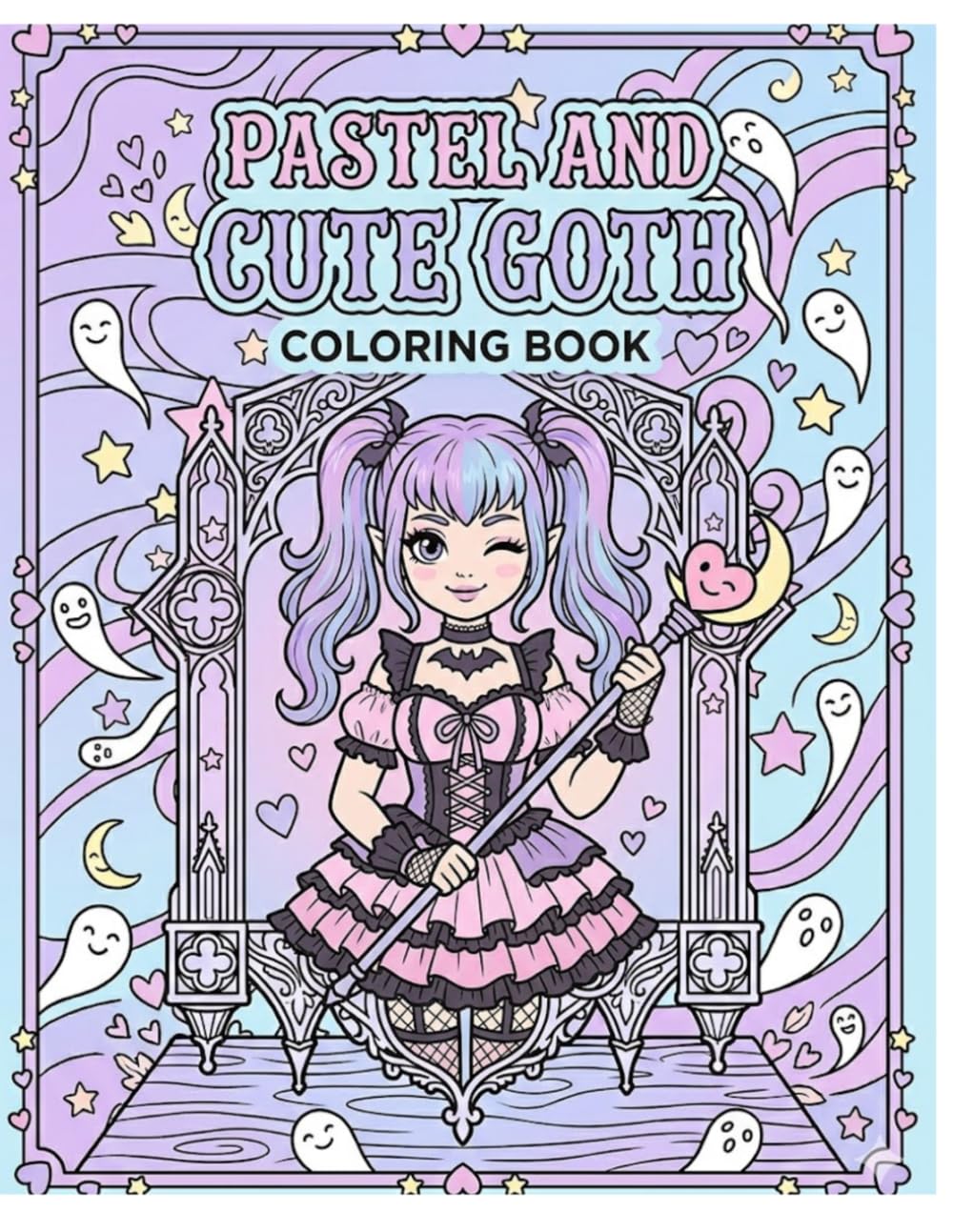 The Ultimate Gothic and Cute Icon Collection: A Coloring Book Journey. Discover a Whimsical World Where Spooky Meets Sweet!