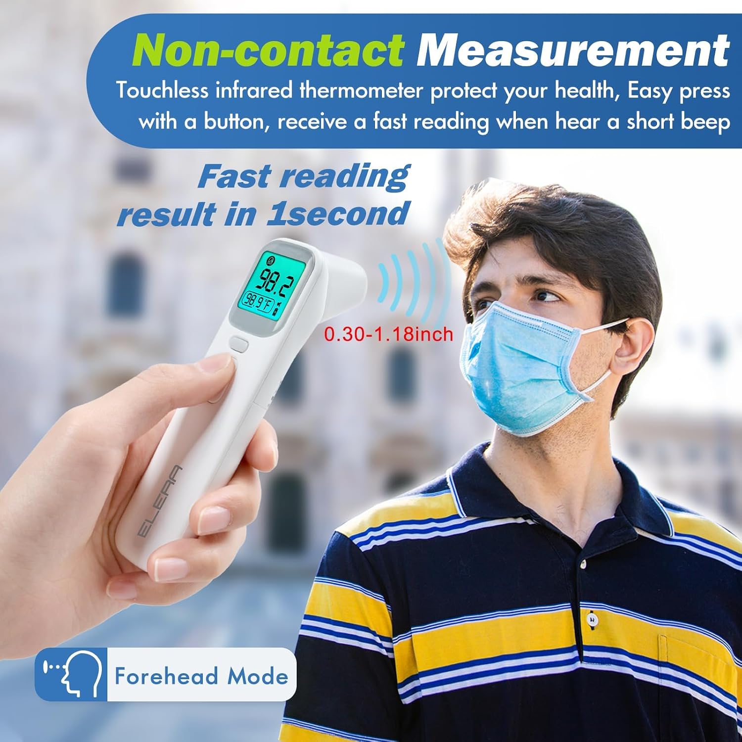 Elera Ear Thermometer for Kids, Baby Thermometer with Forehead and Ear Mode for Adults, Infant, Kids and Toddler, Touchless and 1 Second Reading with Fever Alarm and Mute Function - Image 4