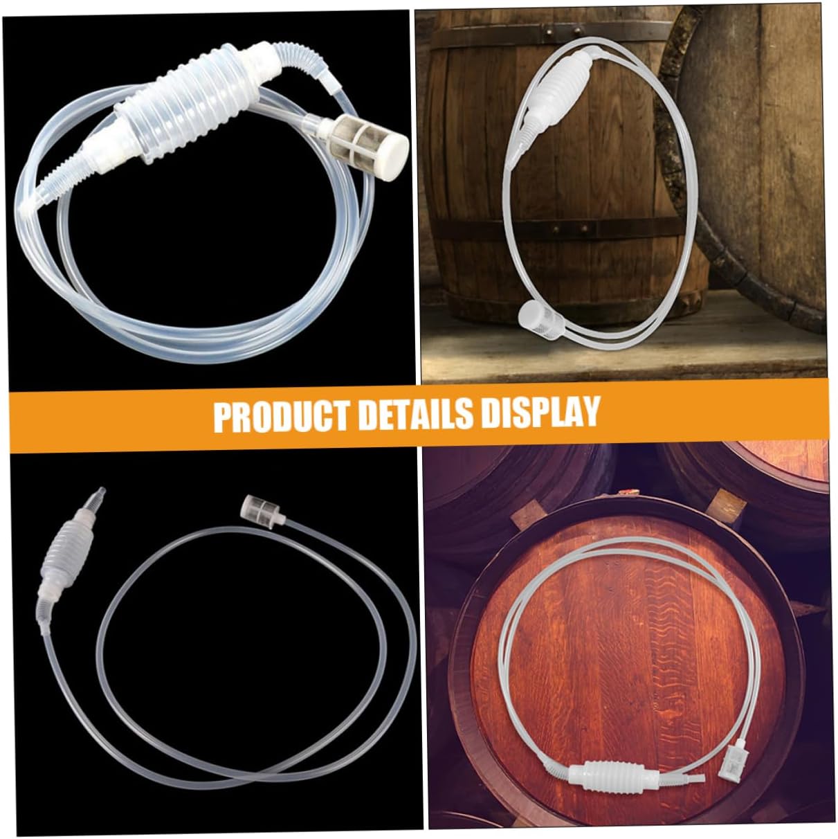 2pcs White Plastic Wine Siphon Tube for Home Brewers Oktoberfest Hat