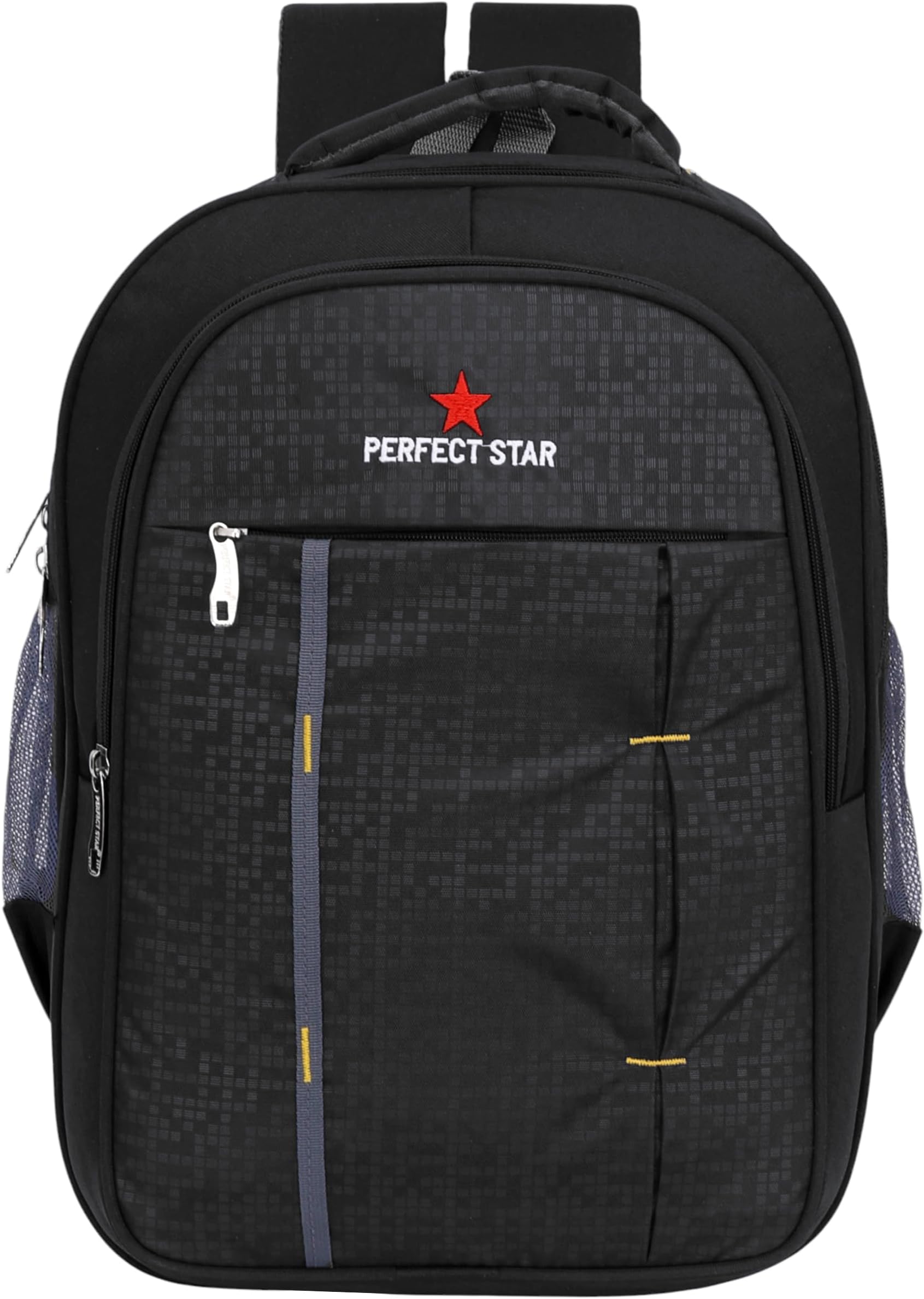 - perfect star Large Polyester School Backpack, Teal Blue,35 L Capacity, Water Resistant, Modern Daypack with Multiple Compartments, Adjustable Straps, 46x33x25 cm, for Travel and College