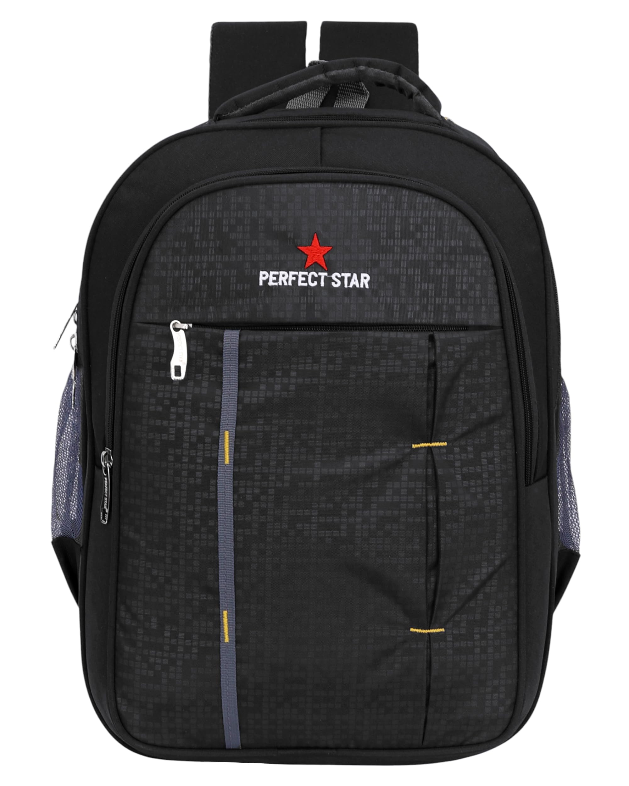 - perfect star Large Polyester School Backpack, Teal Blue,35 L Capacity, Water Resistant, Modern Daypack with Multiple Compartments, Adjustable Straps, 46x33x25 cm, for Travel and College