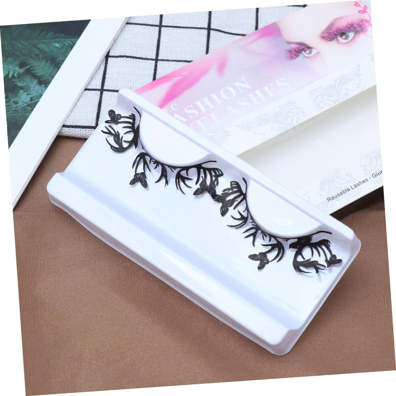 Beaupretty 15 Paires Longs Faux Cils Faux Cils En Papier D'halloween De Coupe De Papier Réutilisables De Fête De Mascarade De Autocollant Se Réconcilier