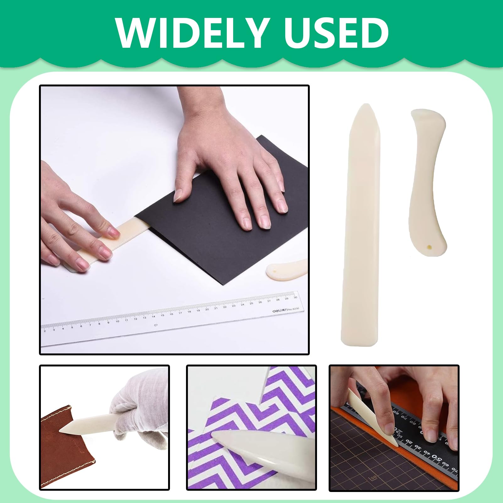 Carnet Scrapbooking Plieur à Papier En Os Naturel - 15 Cm