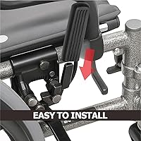 Vista 3 de Juego de 2 fundas para mango de freno de silla de ruedas para empuñaduras planas de 0.56 pulgadas