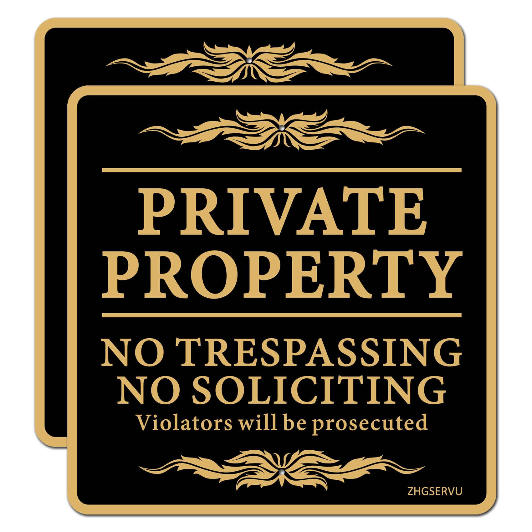 PHTTULE 'No Trespassing' Schild – 15,2 X 30,5 Cm Aus Robustem Aluminium, Wetterfest & UV-beständig Für Zaun & Tor