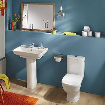 WC Jacob Delafon Gaspard Sans Bride - Sortie Horizontale, Double Chasse 3/6L, Abattant Fermeture Douce, Blanc