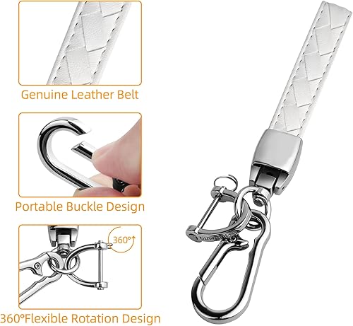 Miniatura 6 de Sindeda Funda para llavero Honda con llavero suave de protección completa para llave, Blanco