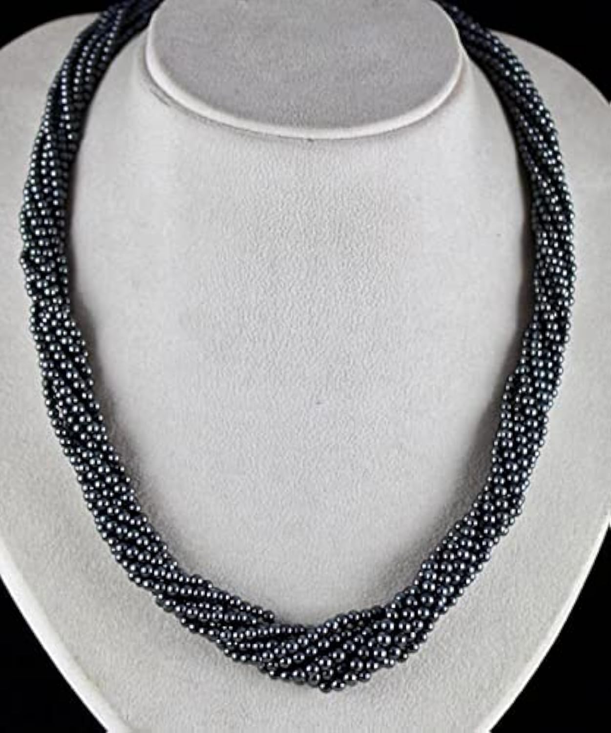 Perles en hématite naturelle LKBEADS ronde de 3,5 mm pour création de bijoux raffinés