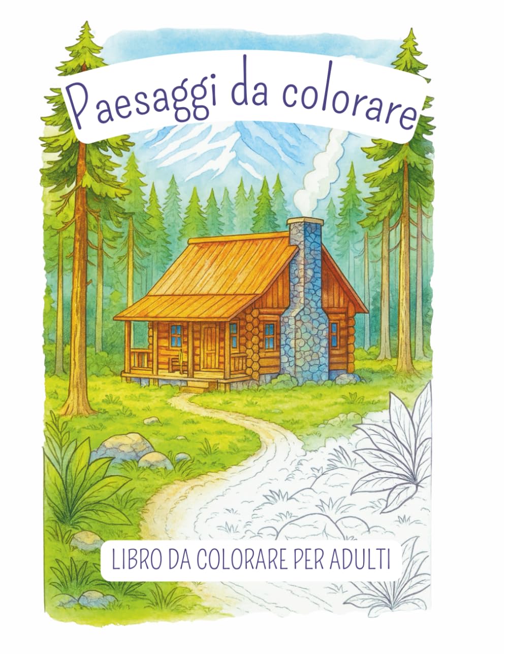 71 Paesaggi da Colorare: Libro da colorare per ragazzi, adulti, anziani. Grande Raccolta di Disegni con Diversi Livelli di difficoltà. Formato Grande per il Massimo Relax.Rilassante. Anti stress.