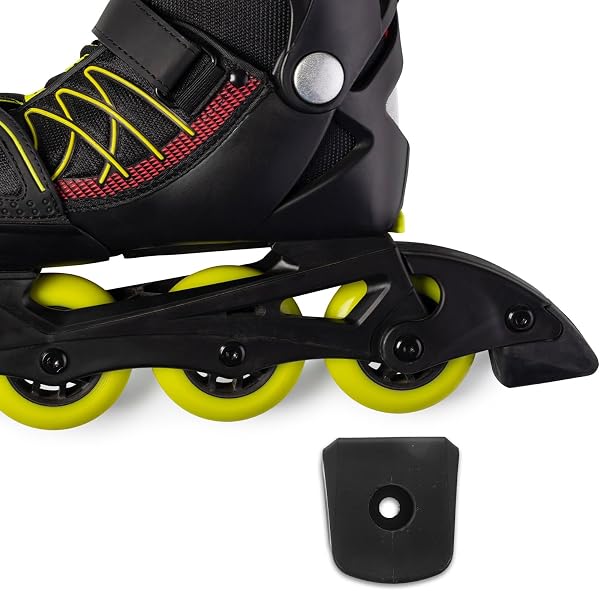 HYTROVE Topes de Freno para Patines en Línea Resistentes al Desgaste, Bloque de Freno de PU Negro Compatible Ruedas, Accesorio Práctico para Patinaje en Línea y Seguridad Mejorada - 5