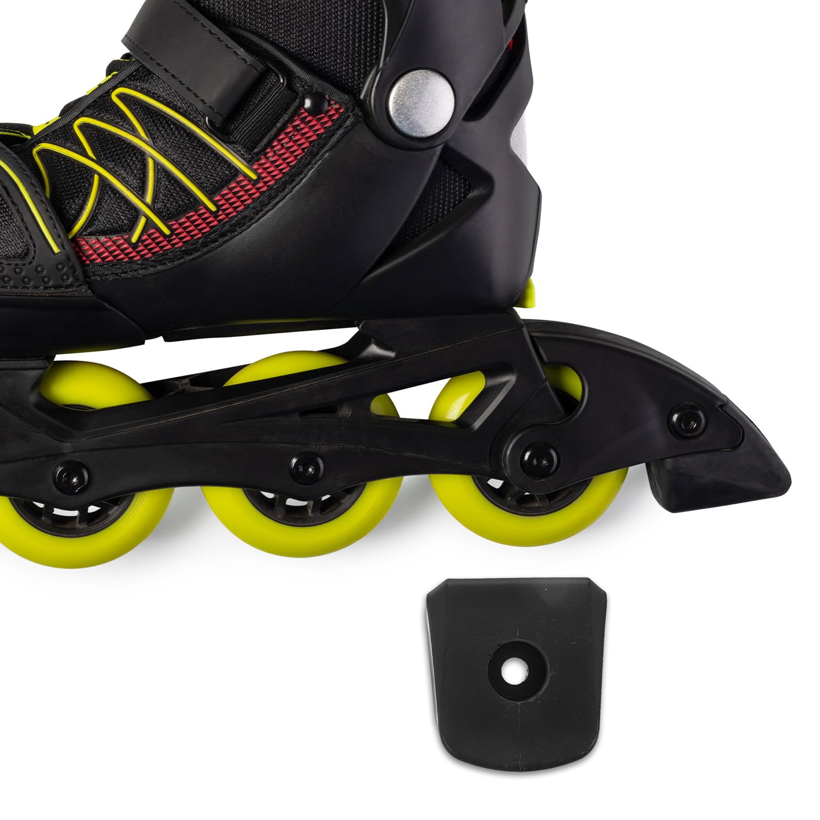 Topes de Freno PU Negro para Patines en Línea Compatibles Ruedas Accesorio Resistente al Desgaste