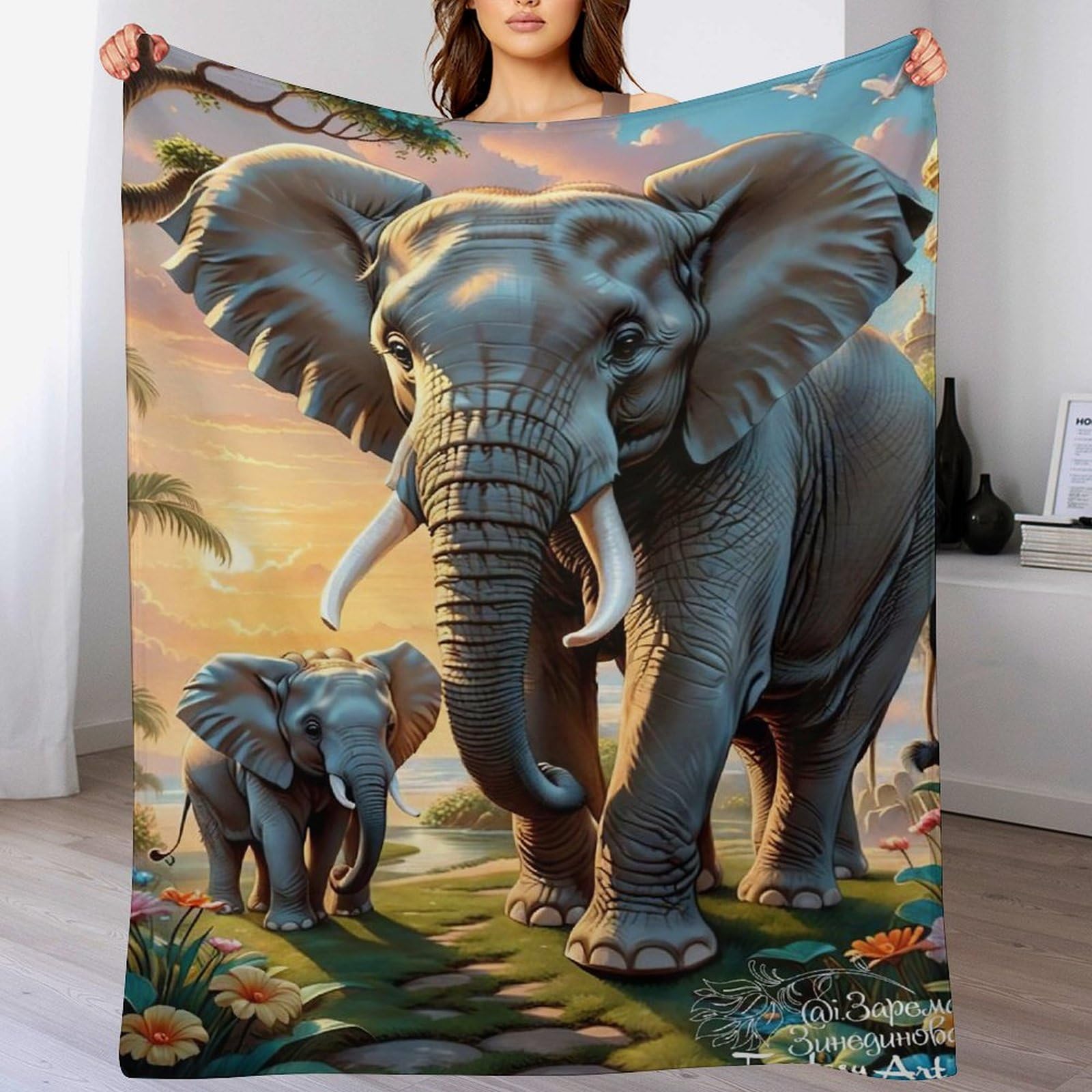 Couverture éléphant en flanelle douce : le cadeau idéal pour réchauffer vos proches
