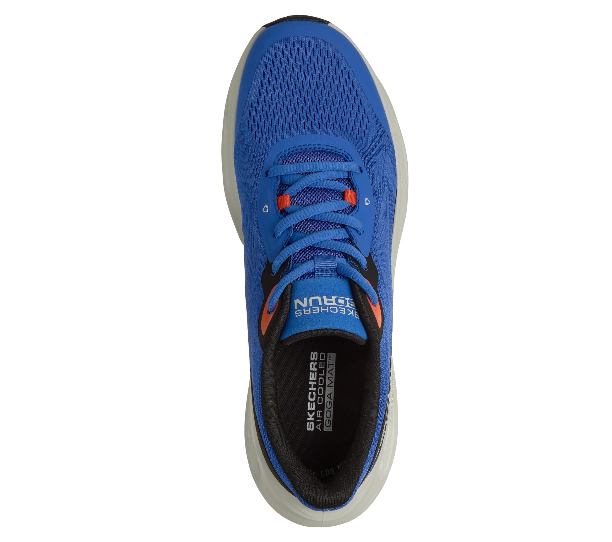 Skechers Max Cushioning Glide Step Fairmont Sneaker für Herren, Blau/Orange, 13 – Ansicht 3