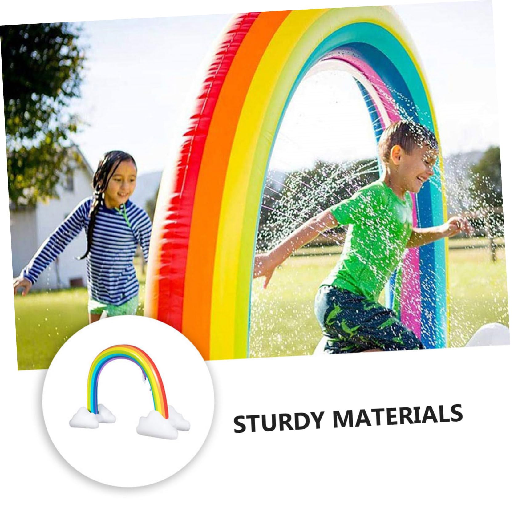 Juguete de Aspersor Arcoíris Inflable PVC 1 Pieza para Niños