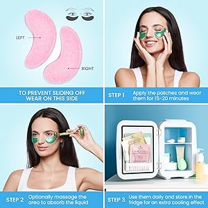 PLANTIFIQUE Superfood Under Eye Patches  12 Pairs with Hyaluronic Acid for Dark Circles & Puffy Eyes  Anti-Aging Skincare Gel Mask, Gift for Women & Men