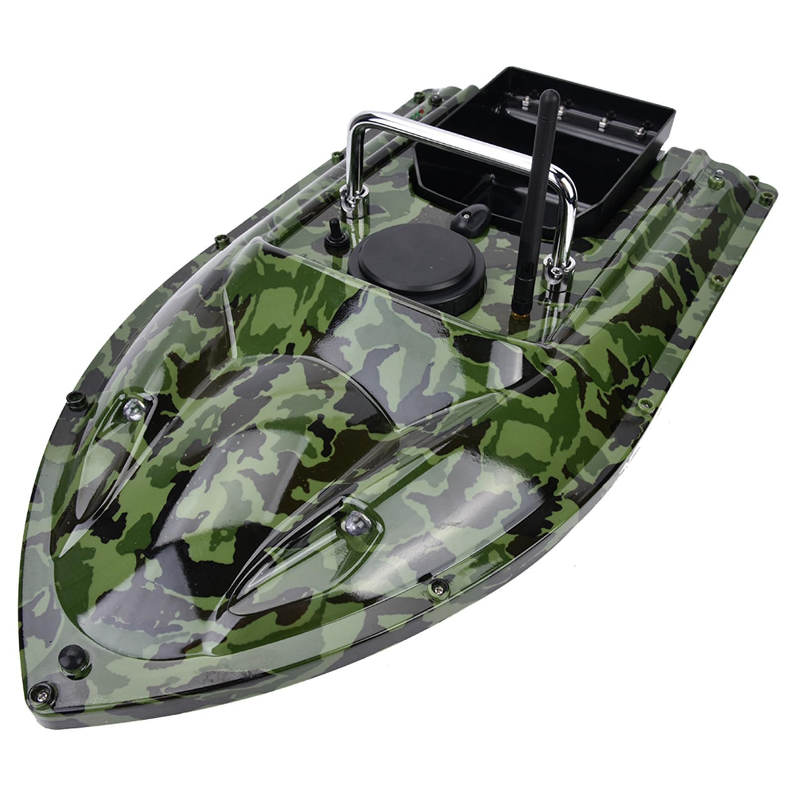 Fish Bait Boat, 500m Telecomando RC Esca da Pesca Bait Boat Wireless Night Fish Finder con Luce a LED(Unione Europea)