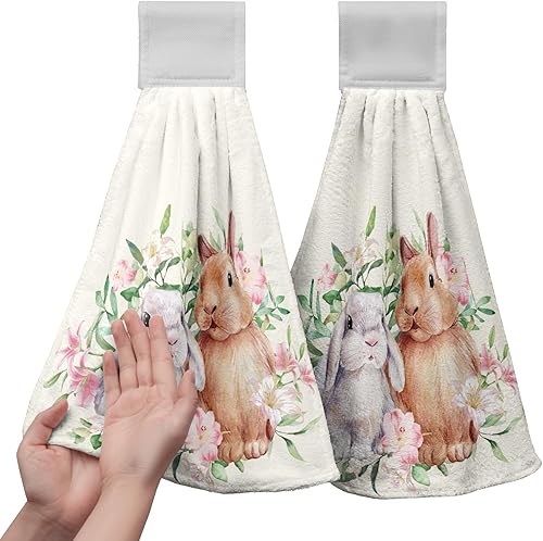 Miniatura 35 de America Stars - Juego de 2 toallas de cocina azules con lazo para colgar, patrióticas para colgar el 4 de julio, juego de 2 toallas de mano